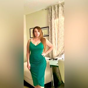 Guess Green Ruching Dress